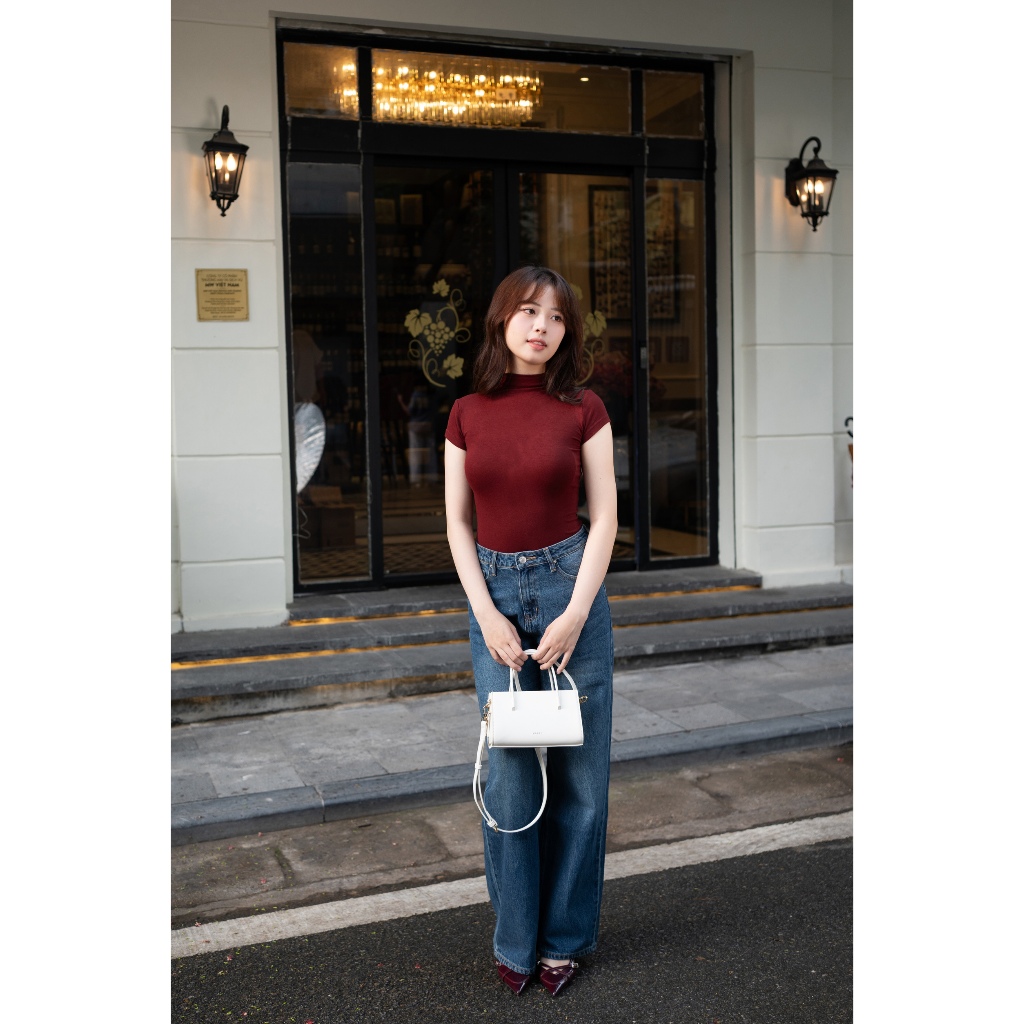 Áo Thun CasualDay Cổ Cao Form Ôm Body Chất Vải Co Giãn, Không Bai Nhão, Xù Lông - CasualDay