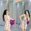 HT93 Váy ngủ sexy lụa xẻ đùi tôn dáng kèm ĐỆM LÓT,đầm ngủ lụa phối ren hoa nổi sang chảnh HT93