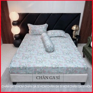 🎺SIÊU ĐẸP️️️🎺Bộ Ga Gối Lụa Lyocell Sợi Tre Sơn Ca Thoáng Mát, Mền Chần Bông Cao Cấp_Chăn ga sỉ HCM