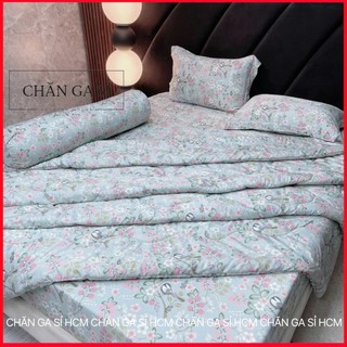 🎺SIÊU ĐẸP️️️🎺Bộ Ga Gối Lụa Lyocell Sợi Tre Sơn Ca Thoáng Mát, Mền Chần Bông Cao Cấp_Chăn ga sỉ HCM