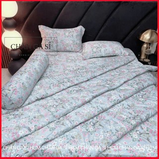 🎺SIÊU ĐẸP️️️🎺Bộ Ga Gối Lụa Lyocell Sợi Tre Sơn Ca Thoáng Mát, Mền Chần Bông Cao Cấp_Chăn ga sỉ HCM