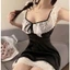 HT168 Váy ngủ sexy tiểu thư ren bèo dây buộc tôn dáng, đồ ngủ lụa dáng xoè hách dáng HT168