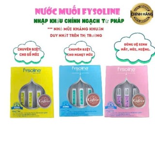 [Chính Hãng] Nước Muối Sinh Lý Fysoline Pháp 5 Ống (Đủ 3 Màu Hồng - Vàng - Xanh)