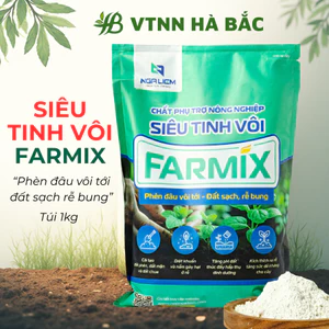 Siêu Tinh Vôi Farmix – Diệt Khuẩn Nấm Bệnh, Đất Sạch – Rễ Bung (túi 1KG)