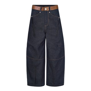Quần jean Raw Denim phối da - Ivankov Hybrid Symmetry Raw Denim Pants