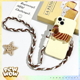 Dây Đeo Chéo Điện Thoại / Hoạ Tiết Phong Cách Chó Dog Winter Brown White Black Đáng Yêu Cute
