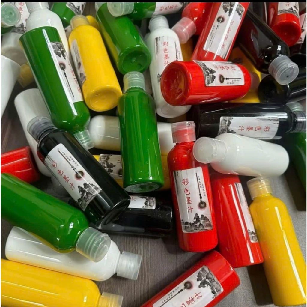 Mực màu đa năng, mực màu viết thư pháp lên các chất liệu đá, gỗ, giấy vải chai 100ml