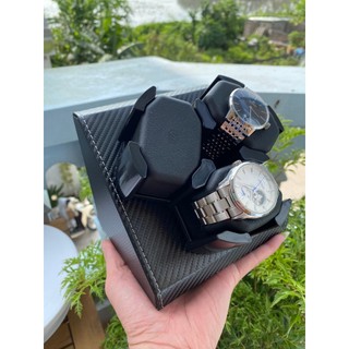 Hộp xoay đồng hồ cơ Hộp đựng đồng hồ 3 chiếc Tự động lên cót với chế độ xoay lắc tự động