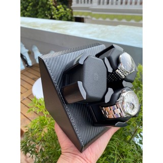 Hộp xoay đồng hồ cơ Hộp đựng đồng hồ 3 chiếc Tự động lên cót với chế độ xoay lắc tự động