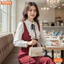 Đầm thiết kế BEMINE cổ chữ V phối bèo tay dài dáng chữ A phù hợp đi làm-B164