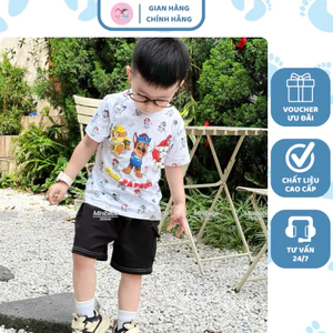 T58- bộ cộc áo trắng full chó cứu hộ- a117.1737