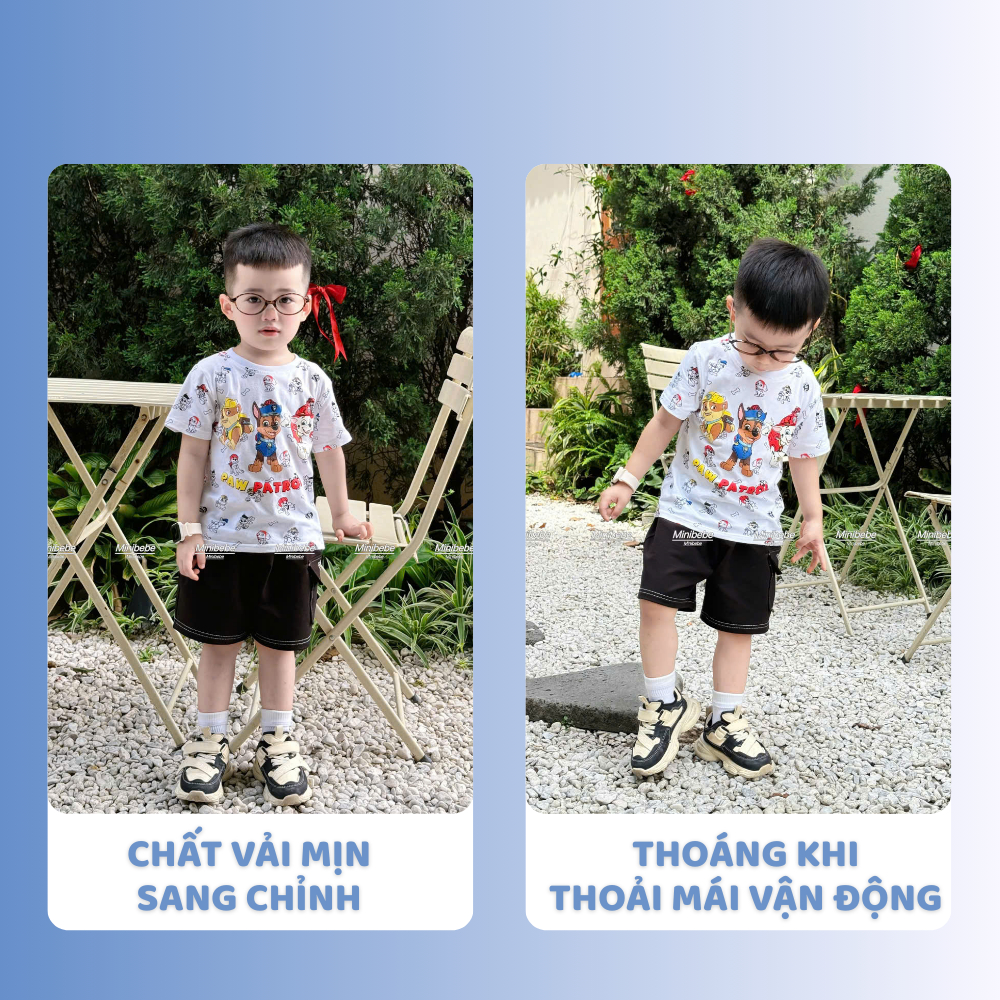 [À ƠI SHOP] T58- bộ cộc áo trắng full chó cứu hộ- a117.1737