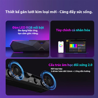Loa Bluetooth Công Suất Lớn LT-30 Âm Thanh Sống Động Loa Bluetooth Máy Tính Gaming Để Bàn  Led RGB Compact Design