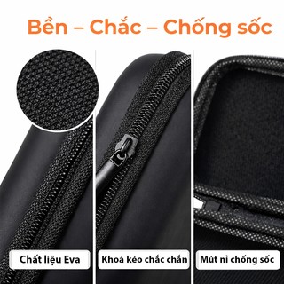 Hộp Đựng Phụ Kiện Công Nghệ Cao Cấp Chống Sốc – Đựng Dây Sạc, Tai Nghe, Sạc Dự Phòng Gọn Gàng Tiện Lợi