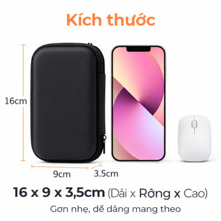 Hộp Đựng Phụ Kiện Công Nghệ Cao Cấp Chống Sốc – Đựng Dây Sạc, Tai Nghe, Sạc Dự Phòng Gọn Gàng Tiện Lợi