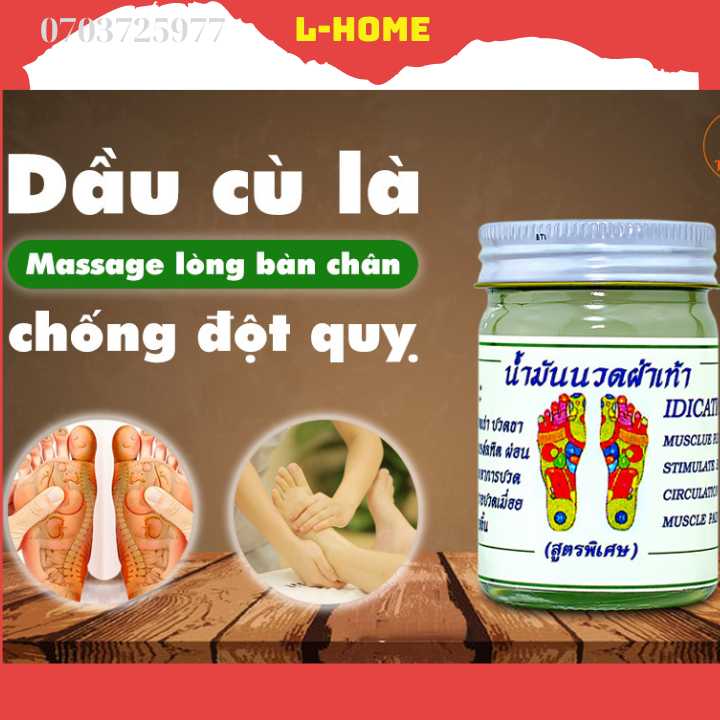 Dầu Massage 50g Thái Lan Dạng Cù Là Giúp Thư Giãn Bàn Chân Dễ Thoa Phù Hợp Dùng Hàng Ngày