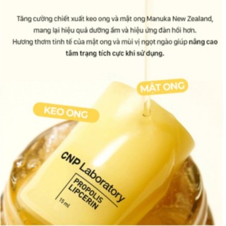 Dưỡng môi CNP Son dưỡng môi keo ong CNP Laboratory phục hồi và giữ ẩm môi kéo dài đến 12 giờ 15ml - Kosmi Beauty