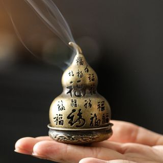 Lư hương Bầu Lộc Trăm Phúc Đĩa thơm hương đốt trầm cỡ bé Lư hương thơm Mini Bầu Lộc Trăm Phúc Vân Mây Dùng Nhà Cỡ Nhỏ