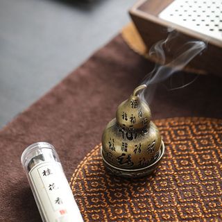 Lư hương Bầu Lộc Trăm Phúc Đĩa thơm hương đốt trầm cỡ bé Lư hương thơm Mini Bầu Lộc Trăm Phúc Vân Mây Dùng Nhà Cỡ Nhỏ