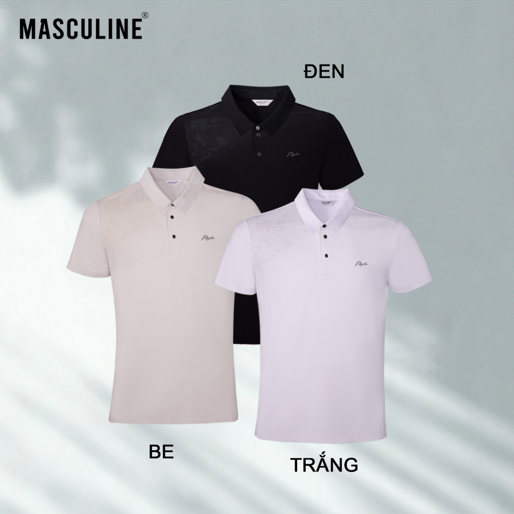Áo polo nam MASCULINE APL613 cao cấp, form slim fit co giãn chất liệu silk nylon spandex