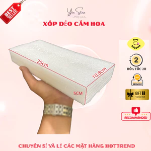 Miếng Xốp dẻo xốp foam 25cmx10cmx5cm Dùng Cắm Cây Giả Cắm Hoa Trang Trí Bền Tiện Lợi YenStore