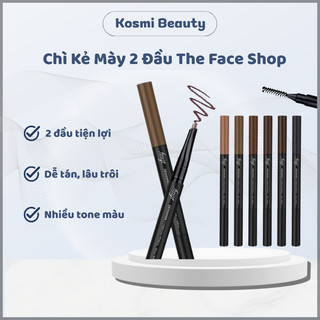 Chì kẻ mày TFS Chì kẻ mày 2 đầu The Face Shop Designing Eyebrow Pencil thiết kế đầu vát, dễ tán lâu trôi - Kosmi Beauty