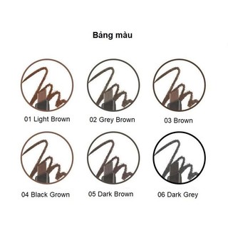 Chì kẻ mày TFS Chì kẻ mày 2 đầu The Face Shop Designing Eyebrow Pencil thiết kế đầu vát, dễ tán lâu trôi - Kosmi Beauty
