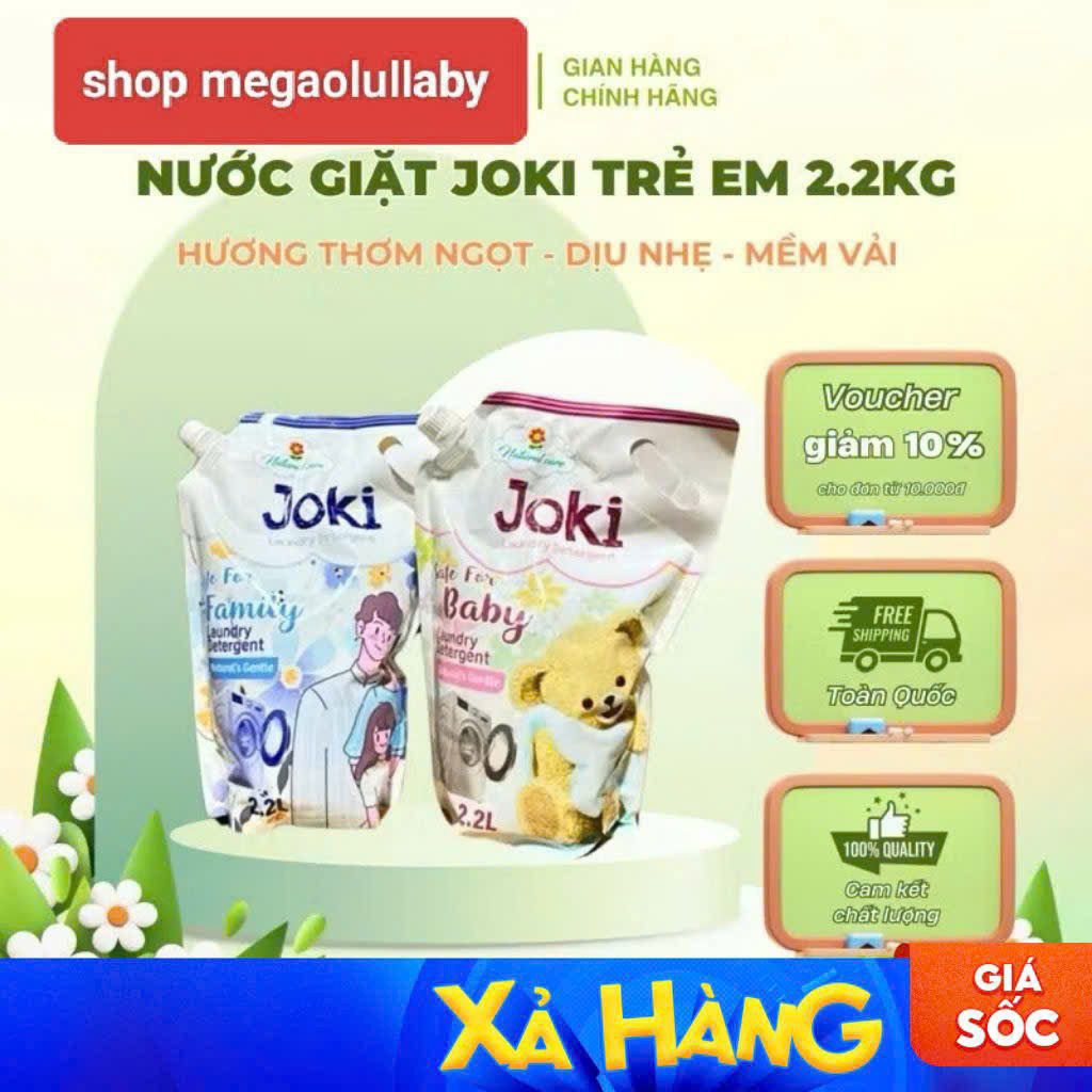 [ combo thùng 4 túi ] Nước giặt JOKI 2.2 kg an toàn cho da cả bé và gia ...