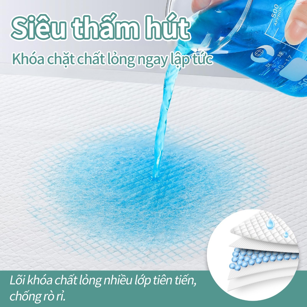 Thương Hiệu MaiWieel Tấm Lót Chống Thấm Nước Tiểu 10 Miếng Siêu Dày Siêu Thấm Hút Cho Người Già Mẹ