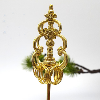 Thiền Trượng Địa Tạng Mạ Vàng Tích Lộc Phong Thủy Cho Nhà & Văn Phòng Decor