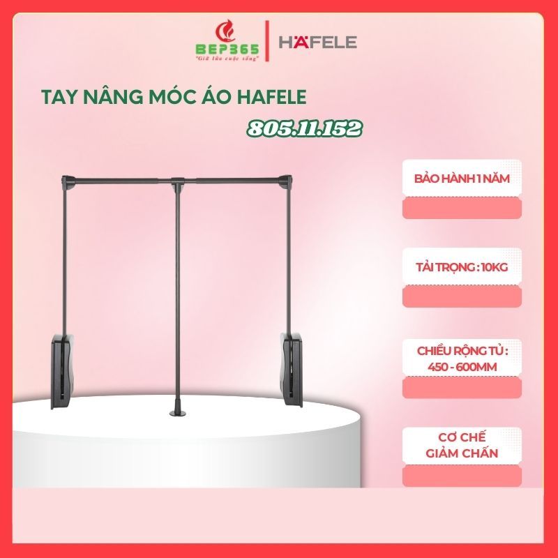 Tay Nâng Móc Áo Hafele 805.11.152 – Giảm Chấn Êm Ái – Tải Trọng 10kg – Bảo hành 12 tháng | BigBuy360 - bigbuy360.vn
