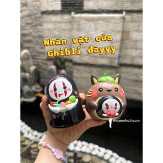 Tượng thạch cao trắng Totoro - Vô diện không kèm màu
