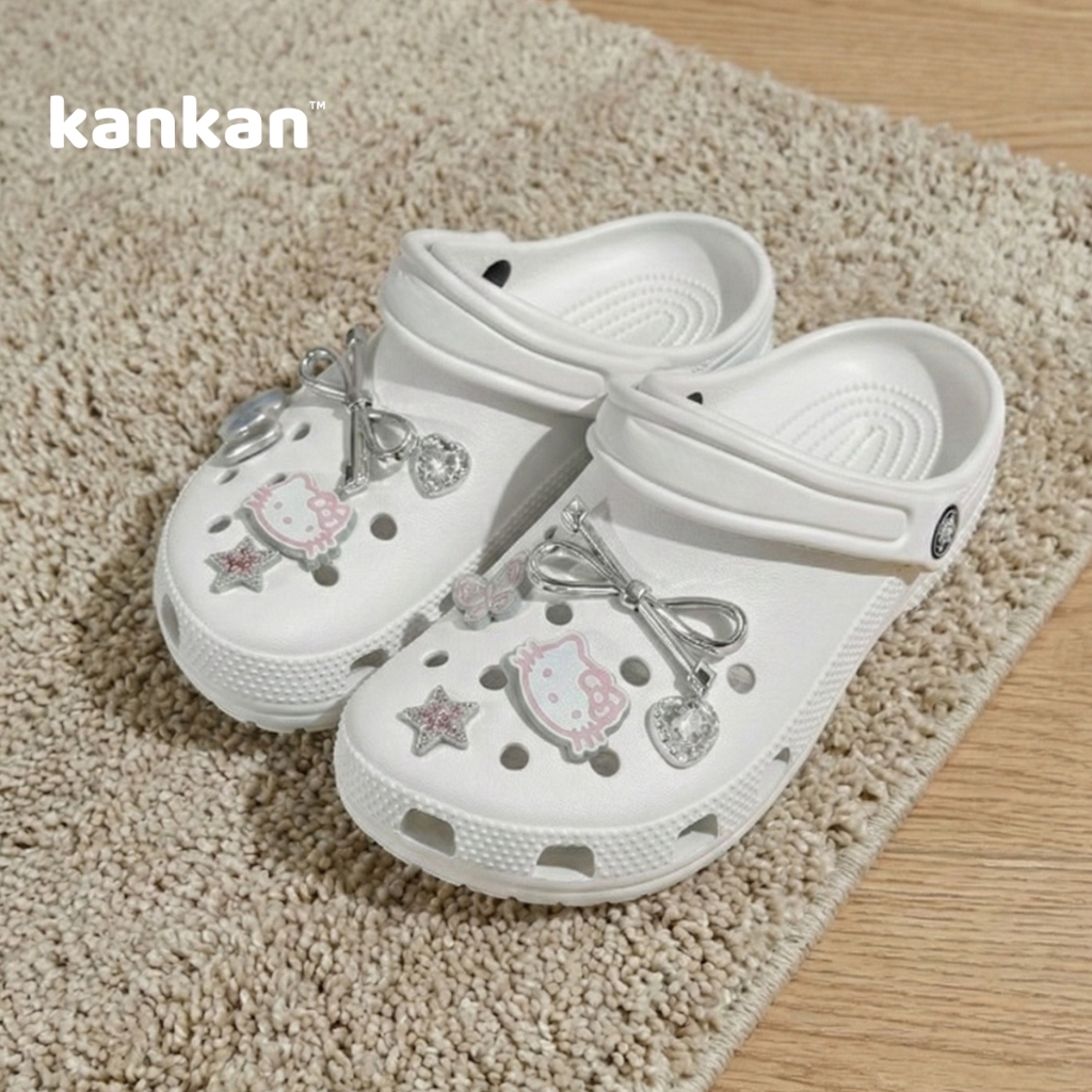 Sục Cho Bé Gái KanKanStore Dép Sục Trẻ Em Cao Cấp Quai Nơ Chống Trơn Trượt Nhẹ Êm Chân Ka063