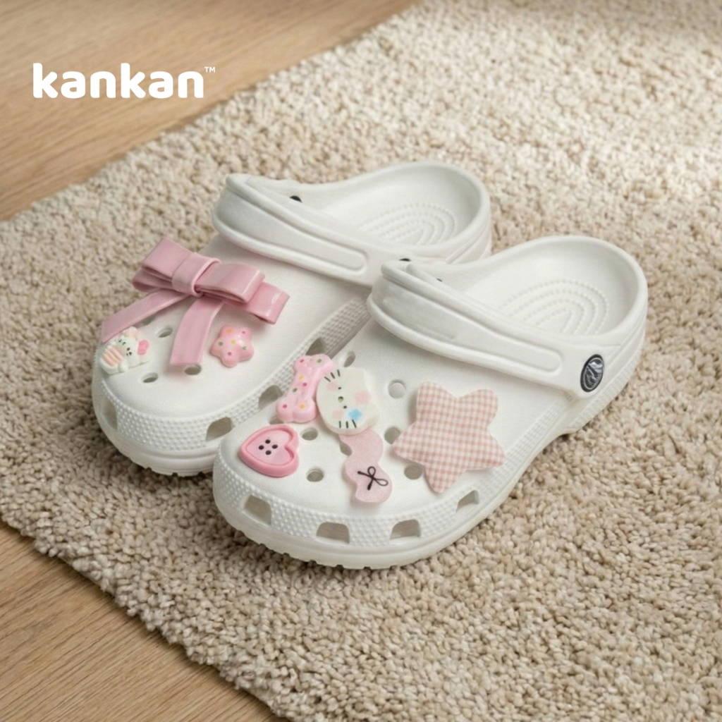 Sục Cho Bé Gái KanKanStore Dép Sục Trẻ Em Cao Cấp Quai Nơ Chống Trơn Trượt Nhẹ Êm Chân Ka063