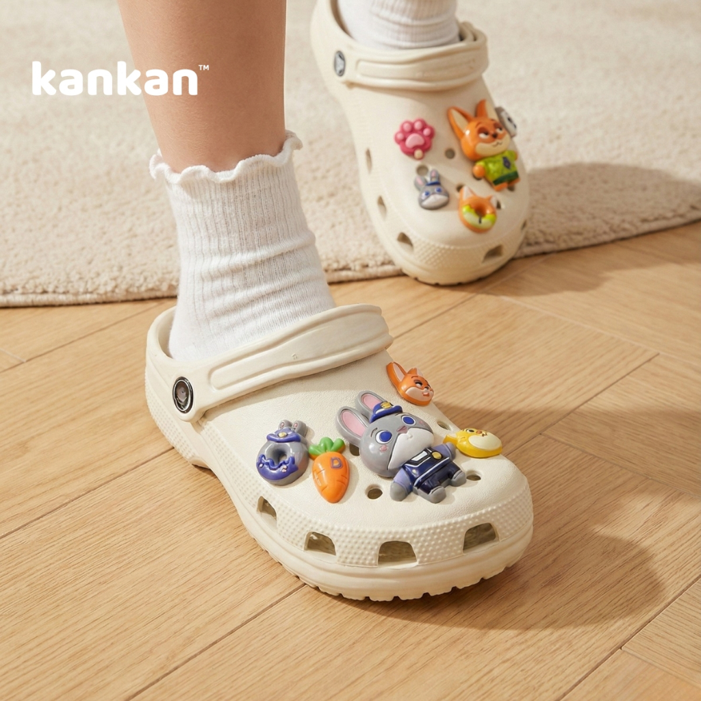 Sục Cho Bé Gái KanKanStore Dép Sục Trẻ Em Cao Cấp Quai Nơ Chống Trơn Trượt Nhẹ Êm Chân Ka063