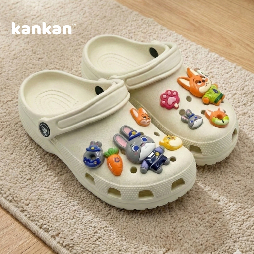 Sục Cho Bé Gái KanKanStore Dép Sục Trẻ Em Cao Cấp Quai Nơ Chống Trơn Trượt Nhẹ Êm Chân Ka063