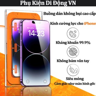 Kính cường lực tự dính chống bụi chống vân tay dán nhanh - dành cho iPhone 11 12 13 14 15 16 17 XR XS XSMAX 17air