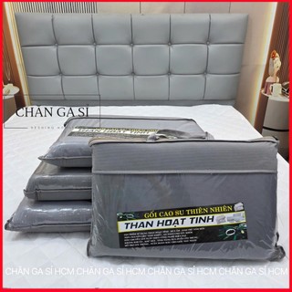 🎋Gối Cao Su Non Than Hoạt Tính Đàn Hồi, Bền Đẹp, Kháng Khuẩn, Không Xẹp Lún _ Chăn Ga Sỉ HCM