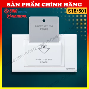 Bộ công tắc ngắt điện dùng thẻ Sino Vanlock S18/501 S66/501 chính hãng cho khách sạn nhà nghỉ
