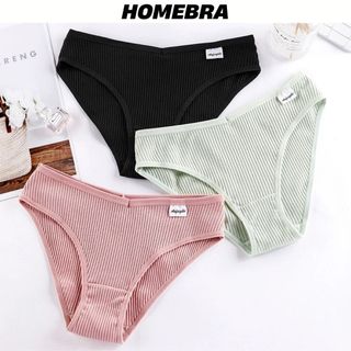 Quần lót nữ co giãn mềm mại thoáng mát - Quần lót cotton gân cạp vừa thoáng mát siêu thấm hút L246