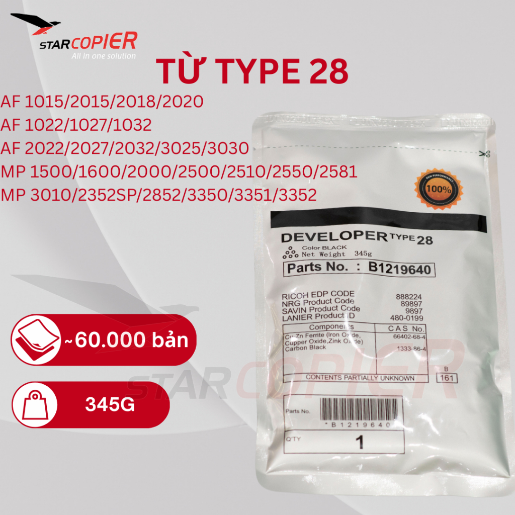 Từ Type 28 Ricoh – Developer Type 28 Cho Máy Photocopy Ricoh Aficio ...
