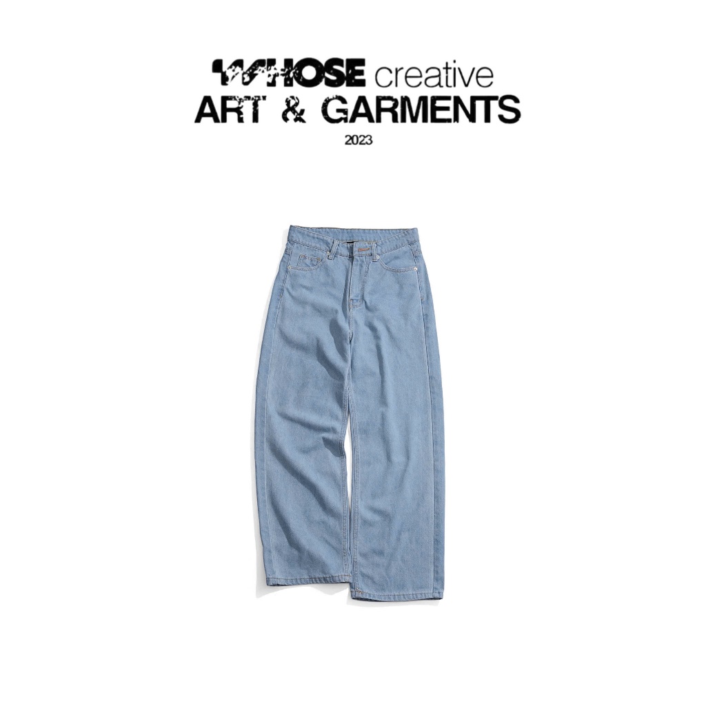 LIGHT BLUE WIDE STRAIGHT JEANS WHOSE - Quần jeans ống đứng Whose Studio 1684