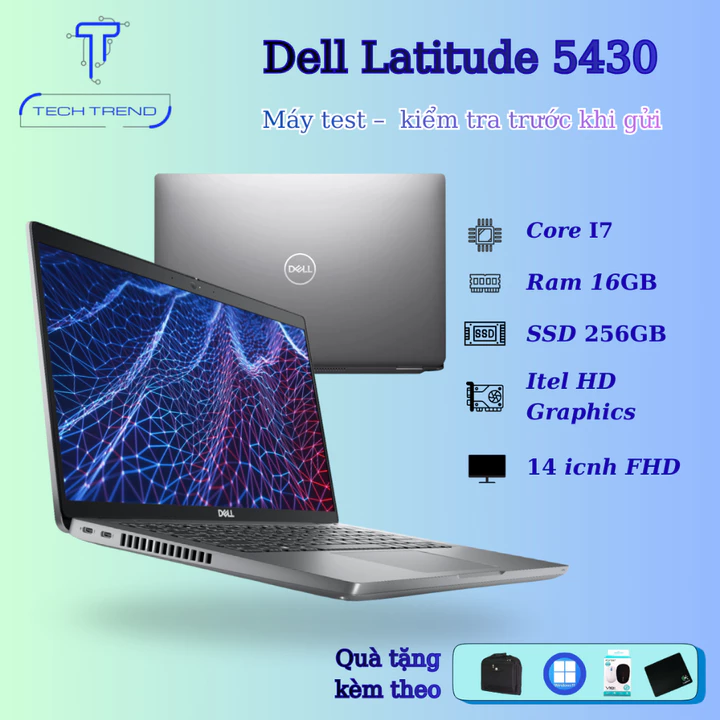 Dell Latitude 5430 Core i7-1255U, Ram 16GB, SSD 256GB M2, 14.0 inch FHD, laptop văn phòng siêu lướt