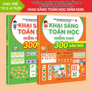 Sách - 300 Câu Hỏi Khai Sáng Toán Học Mầm Non (Trọn Bộ 2 Tập)