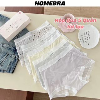 Set 5 Quần Lót Boxer Nữ Su Mềm Mát - Quần Lót Đùi Mặc Váy Không Viền Đóng Hộp Tiện Lợi HOMBRA L0221