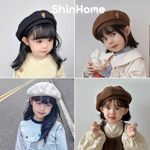 Mũ nồi tiểu thư chất dạ nhung cho bé gái 3-8 tuổi (chỉnh được độ rộng) ShinHome Baby