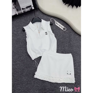 QCCC 9404 Set Mieo Mieo sát nách chân váy viền bèo siêu đẹp,fulltagmac xịn sò