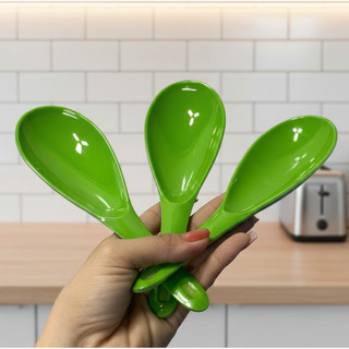 [ Thanh Lý ] 10c Vá cơm, muôi cơm nhựa melamine màu xanh lá dày dặn, giá rẻ cho gia đình quán ăn