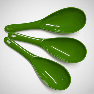 [ Thanh Lý ] Vá cơm, muôi cơm nhựa melamine màu xanh lá dày dặn, giá rẻ cho gia đình quán ăn - Trường An VN