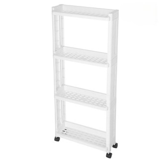 4 tầng Kệ góc hẹp di động tiết kiệm diện tích, bánh xe đẩy tiện lợi 93x40x13,8 cm (hàng tốt)